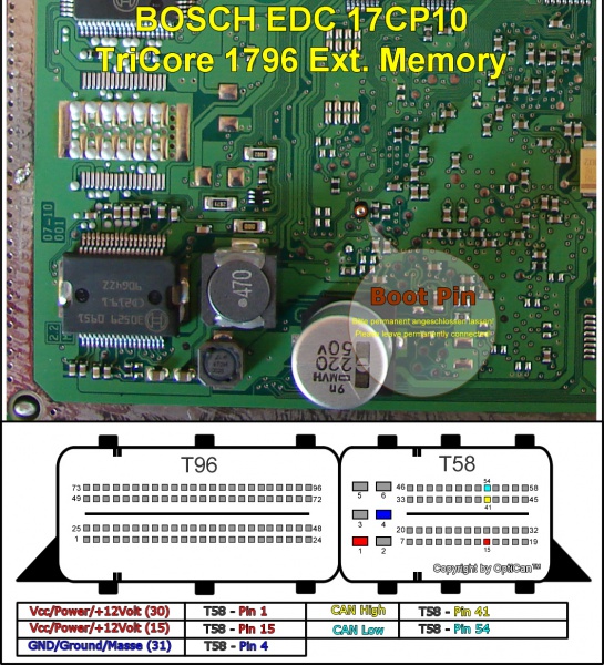 Bosch EDC 17CP10 (Mercedes Benz) pinout diagram 2